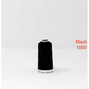 Embroidery Thread: Madeira Classic Rayon 40 - Black 1000. 1000m