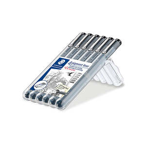 School List: Staedtler Black Pigment Fineliner - Set of 6 Point Sizes!