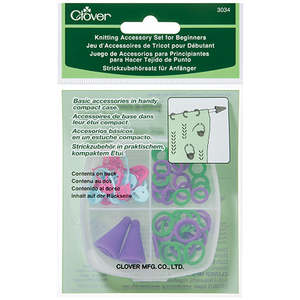 Knitting Supplies: Clover Knitting Accessory Set for Beginners