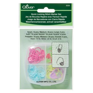 Knitting Supplies: Clover Quick Locking Stitch Marker Set