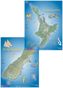 Aotearoa New Zealand Te Reo Posters Combo (North and South Islands)