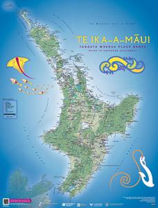 Aotearoa Te Reo Place Names Poster- Te Ika-a-Maui (North Island)