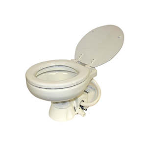 Ocean Tech Electric Toilet – Space Saver Soft‑Close 12V