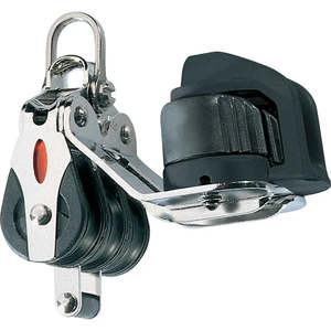 Ronstan 20mm Ball Bearing Pulleys: Ronstan RF20332 Triple Block with Becket & Cam Cleat 20mm – Series 20 Ball Bearing