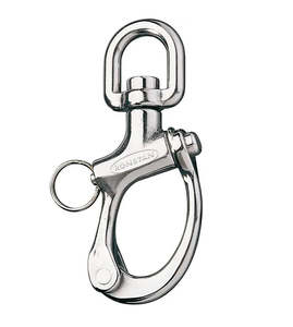 Stainless Steel Marine Hardware: Ronstan RF6310 110mm Snap Shackle | Swivel, Quick-Release Stainless Fitting
