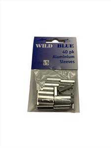 Wild Blue Aluminium Double Sleeve Crimps