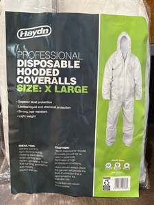 Haydn Disposable Hooded Coveralls Paint and Dust Protection Suit