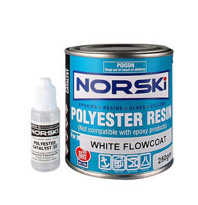 Epoxy Polyester Resins: Norski Polyester Flowcoat – Gelcoat Finish (White)