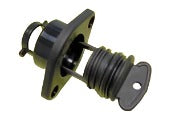 Bungs: Tenob Black Drain Plug & Base - Medium
