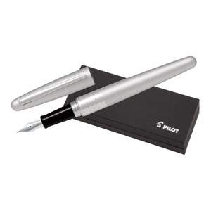 Pen Gift Boxes: Pilot MR1 Fountain Pen Medium Tip - Silver Barrel