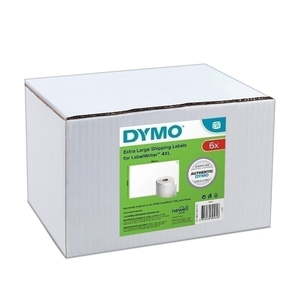Dymo LabelWriter Extra Large Shipping Labels 104mm x 159mm, Pack of 6 Rolls (2128307)