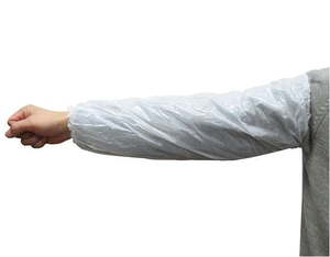 Face Masks: Polyethylene Extra Long Sleeve Covers, 200mm x 600mm x 20mu x 1100 pieces - White