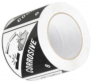 Multi Purpose Labels: CORROSIVE 8 Printed Rippable Sellotape RIP096C Label 96mm x 100mm