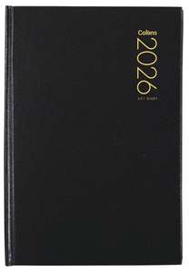 Diaries Calendars Planners: 2026 Collins Diary A51, Day Per Page, Black, 148mm x 210mm