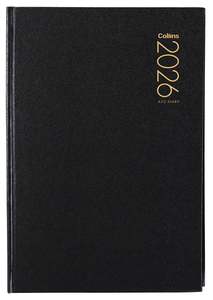 2026 Collins Diary A52, Two Day Per Page, Black, 148mm x 210mm