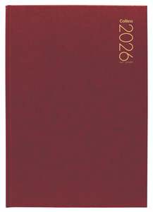 2026 Collins Diary A41, Day to Page, Red, 210mm x 297mm
