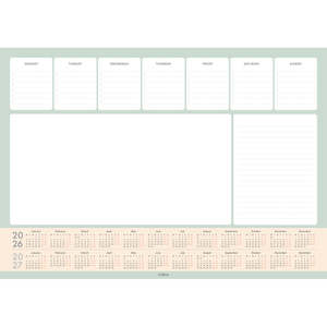 Diaries Calendars Planners: Collins A3 Desk Pad 50 Sheet Even Year