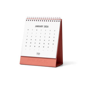 Diaries Calendars Planners: 2026 Letts of London Conscious Desk Calendar, 150mm x 180mm, Clay