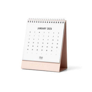 2026 Letts of London Conscious Desk Calendar, 150mm x 180mm, Rosewater