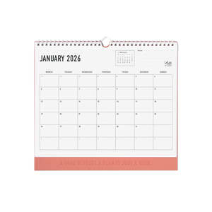 Diaries Calendars Planners: 2026 Letts of London Conscious Wall Calendar, 300mm x 270mm, Clay