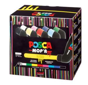 Posca: Uni Posca MOP'R Paint Marker Set, PCM-22, 8 Assorted Colours Pack, PCM228C, 3.0mm-19.0mm