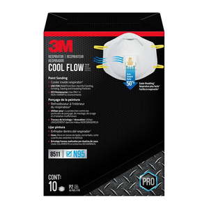 3M Pro Series Sanding & Fibreglass Respirator 8511H10-DC-PS, Pack of 10