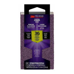 3M Pro Grade Sanding Block Sponge 24003TRI-XC-B 36 Grit