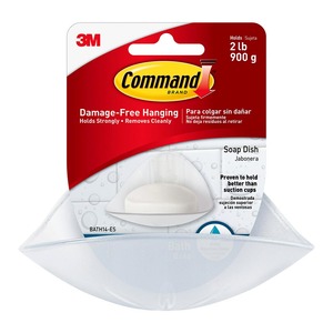 Command: Command Soap Dish with Water Resistant Strips (BATH14-ES)