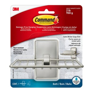 Command Soap Dish Satin Nickel (BATH34-SN-ES)