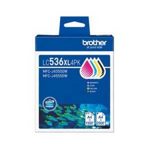Brother: Brother LC536XL 4 Pack Genuine Ink (Black, Cyan, Magenta, Yellow)