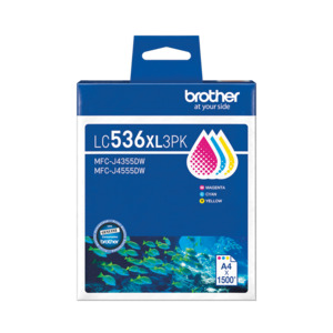 Brother: Brother LC536XL 3 Pack Genuine Ink (Cyan, Magenta, Yellow)