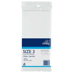 Croxley 114mm x 225mm Envelope Size 3 Seal Easi Bond 25's Pack