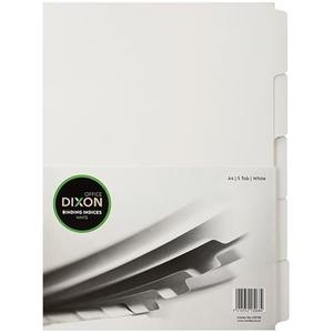 Dixon: Dixon A4 Binding Indices 5 Tabs - Unpunched