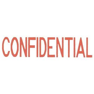 Dixon: Dixon CONFIDENTIAL Self Inking Rubber Stamp, Red