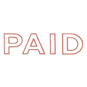 Dixon: Dixon PAID Self Inking Rubber Stamp, Red