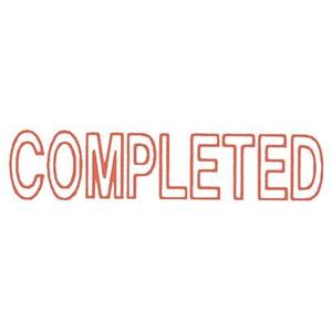 Dixon COMPLETED Self Inking Rubber Stamp, Red