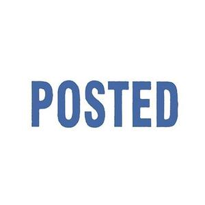 Dixon POSTED Self Inking Rubber Stamp, Blue