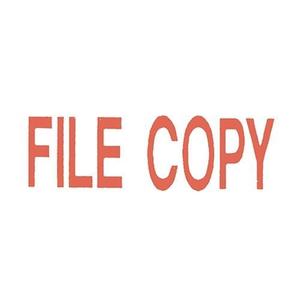 Dixon FILE COPY Self Inking Rubber Stamp, Red