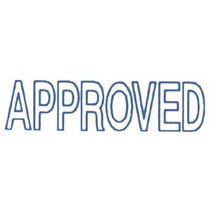 Dixon APPROVED Self Inking Rubber Stamp, Blue