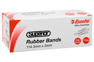 Esselte: Esselte Superior Rubber Band No. 35, 130mm x 3.5mm x 100gm