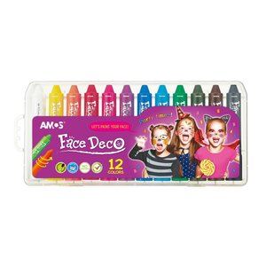 Amos: Amos Face Deco Facepaint Set, 12 Colours
