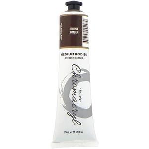Chromacryl Acrylic Paint 75ml Tube - Burnt Umber