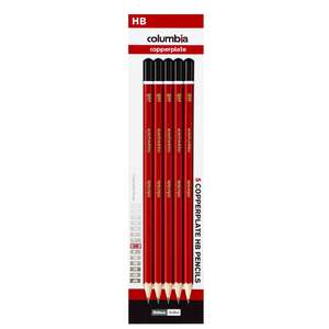 Columbia Copperplate Lead Pencil Hexagonal HB Pack of 5