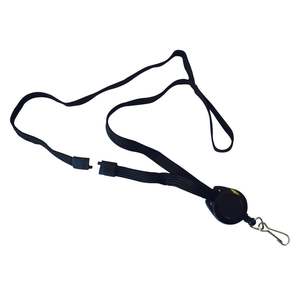 Kevron: Kevron ID1021 Badge Reel With Lanyard Black, Pack of 10