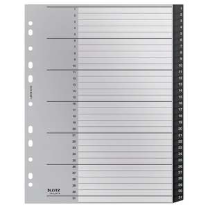 Leitz: Leitz A4 Recycled Polyprop Indices/Divider, Numbered 1-31