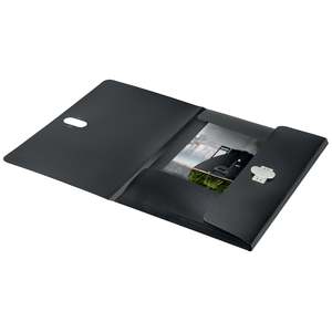 Leitz: Leitz Recyclable Polypropylene 3 Flap A4 Folder, Black