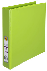 Marbig A4 Insert Cover Ring Binder, 38mm 2 D Rings, Lime