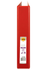 Marbig A4 Insert Cover Ring Binder, 38mm 2 D Rings, Red