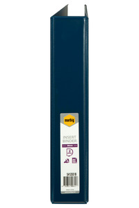 Marbig A4 Insert Cover Ring Binder, 38mm 2 D Rings, Blue