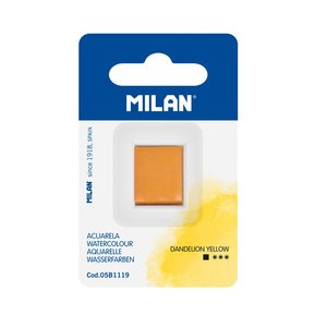 Milan Watercolour Paint Half Pan Refill, Dandelion Yellow